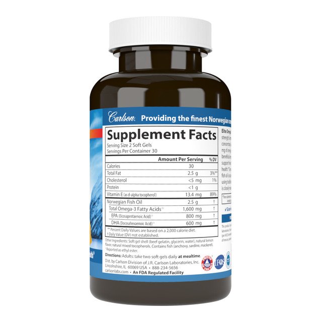 Elite Omega 3 Gems 120 softgels - Image 2