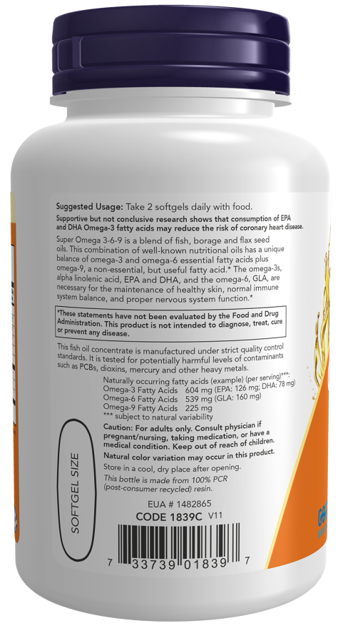 Super Omega 3-6-9 1200 mg 90 softgels - Image 3