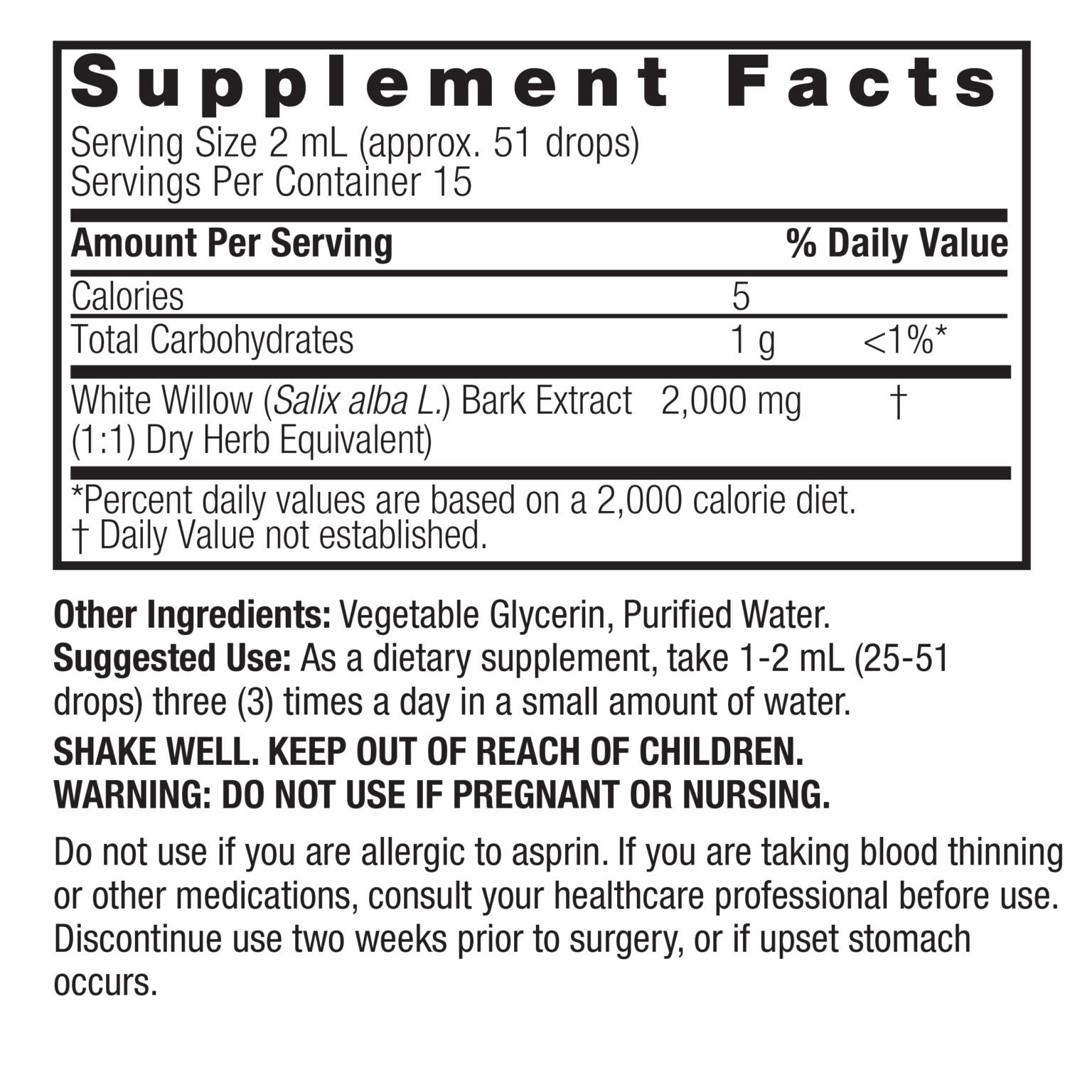 White Willow 1oz Alcohol Free - Image 2