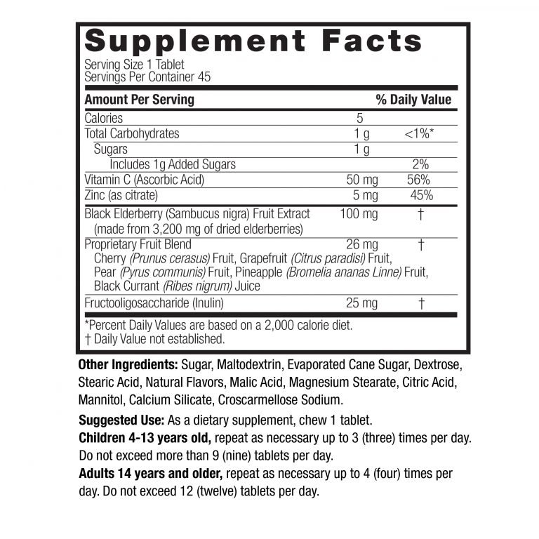 Sambucus Kids Chewable 45 - Image 2